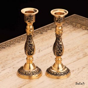 شمعدان برنجی طلایی هندی