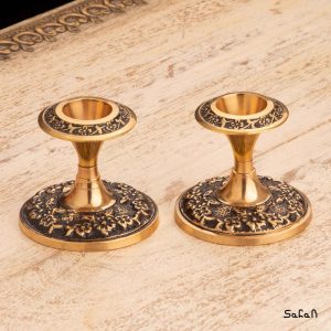 شمعدان برنجی طلایی هندی