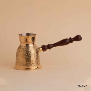 قهوه جوش برنجی طلایی بدون در هندی