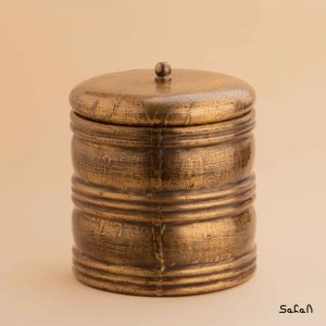 بانکه برنجی و چوبی طلایی هندی