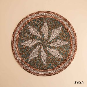 رومیزی منجوق دوزی قهوه ای هندی