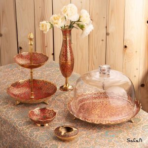 ست پذیرایی برنجی میناکاری هندی