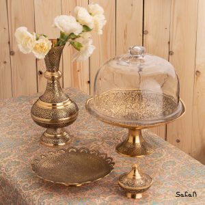 ست پذیرایی برنجی طلایی هندی