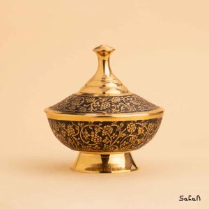 قندان برنجی میناکاری هندی