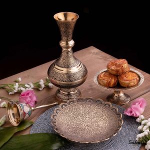 ست پذیرایی برنجی طلایی هندی