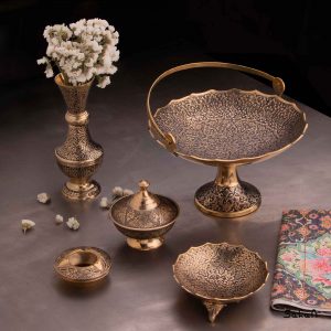 ست پذیرایی برنجی طلایی هندی