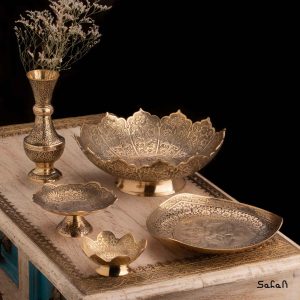 ست پذیرایی برنجی طلایی هندی