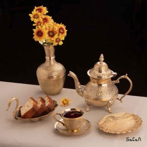 ست چای خوری برنجی طلایی کد 014