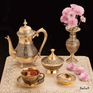 ست چای خوری برنجی طلایی هندی