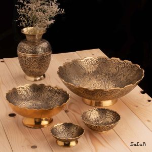 ست پذیرایی برنجی طلایی هندی