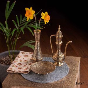 ست پذیرایی برنجی طلایی هندی