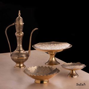 ست پذیرایی برنجی طلایی هندی