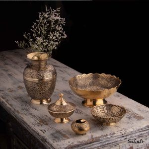 ست پذیرایی برنجی طلایی هندی