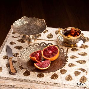 ست پذیرایی برنجی طلایی هندی