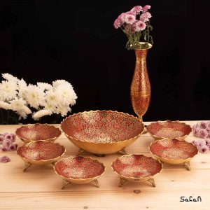 ست پذیرایی برنجی میناکاری هندی