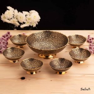ست انگوری برنجی طلایی هندی