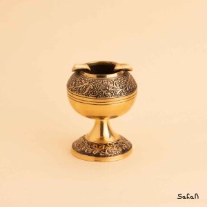 زیر سیگاری پایه دار برنجی میناکاری هندی