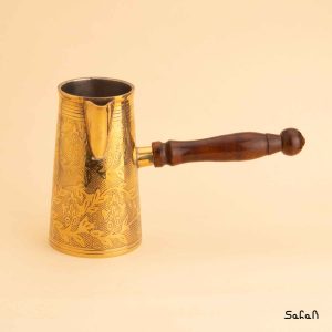 قهوه جوش برنجی طلایی بدون در هندی