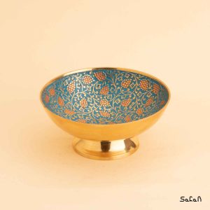 کاسه برنجی میناکاری هندی
