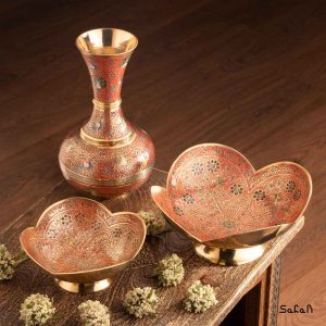 ست پذیرایی برنجی میناکاری هندی
