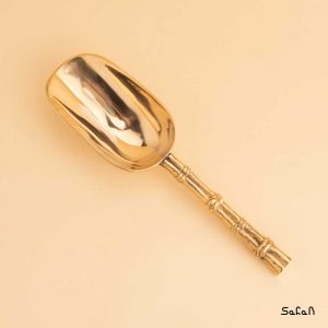 قاشق آجیل خوری برنجی طلایی هندی
