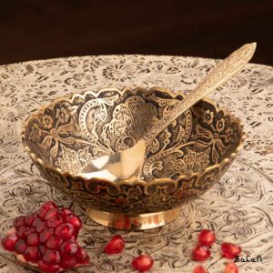 ظروف برنجی هندی پذیرایی طلایی یلدا