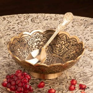ظروف برنجی هندی پذیرایی طلایی یلدا
