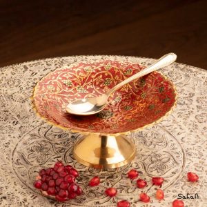 ظروف برنجی هندی پذیرایی میناکاری یلدا