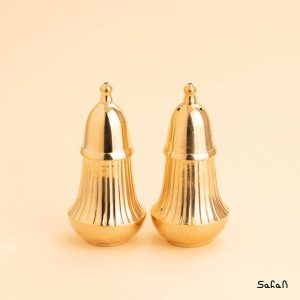 ظرف برنجی هندی نمکدان طلایی