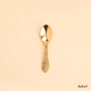 ظرف برنجی هندی قاشق طلایی