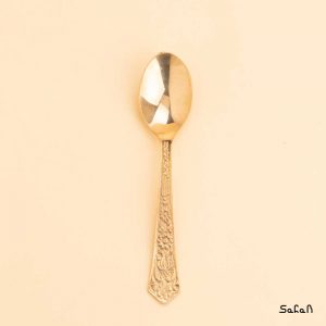 ظرف برنجی هندی قاشق طلایی