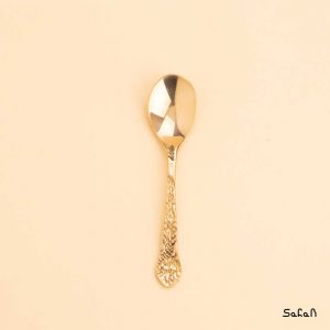 ظرف برنجی هندی قاشق طلایی