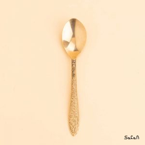 ظرف برنجی هندی قاشق طلایی