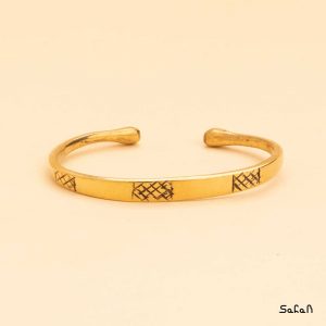 دستبند النگویی برنجی ساده هندی
