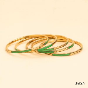 النگو چند تایی رنگی باریک هندی برنجی
