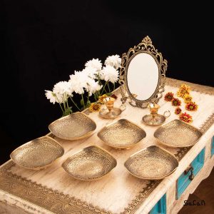 ست هفت سین برنجی هندی طلایی