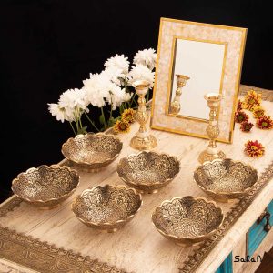 ست هفت سین برنجی هندی طلایی