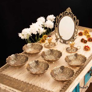 ست هفت سین برنجی هندی طلایی