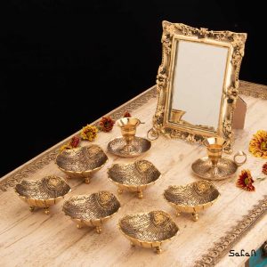 ست هفت سین برنجی هندی طلایی