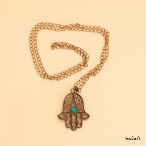 گردنبند برنجی فیروزه هندی