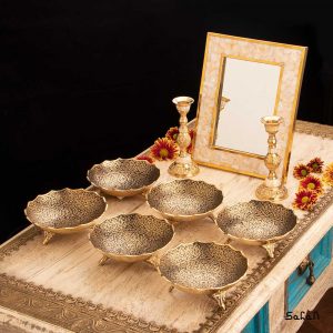 ست هفت سین برنجی هندی طلایی
