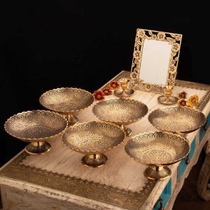 ست هفت سین برنجی هندی طلایی