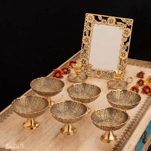 ست هفت سین برنجی هندی طلایی