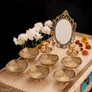 ست هفت سین برنجی هندی طلایی