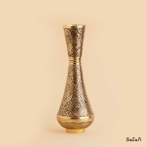 گلدان برنجی هندی طلایی