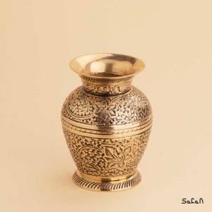 گلدان برنجی هندی طلایی