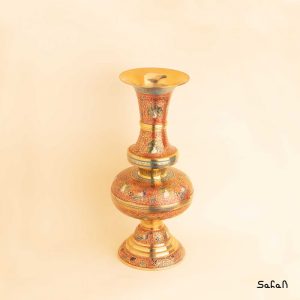 گلدان برنجی میناکاری هندی
