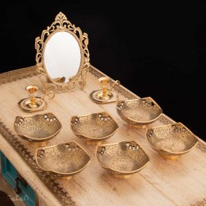 ست هفت سین برنجی طلایی