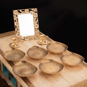 ست هفت سین برنجی طلایی