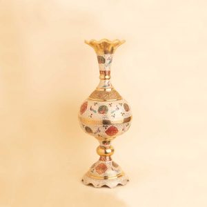 گلدان برنجی میناکاری هندی
